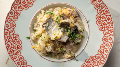 Arroz de Limão com Robalo