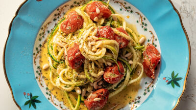 Salada de Curgette e Tomate Cherry