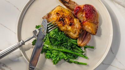 Frango Assado com Ameixas