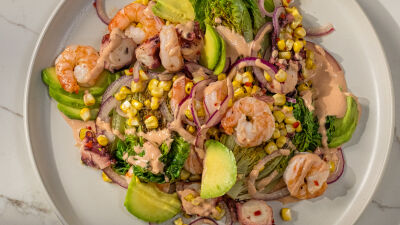 Cocktail de Camarão e Polvo