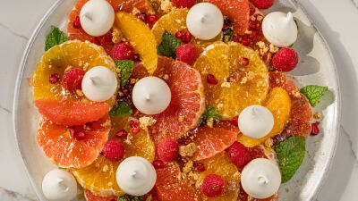 Salada Doce de Suspiros e Citrinos