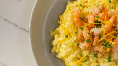 Risotto de Laranja com Gamba da Costa