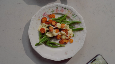 Cenouras, Feijão Verde e Queijo da Ilha