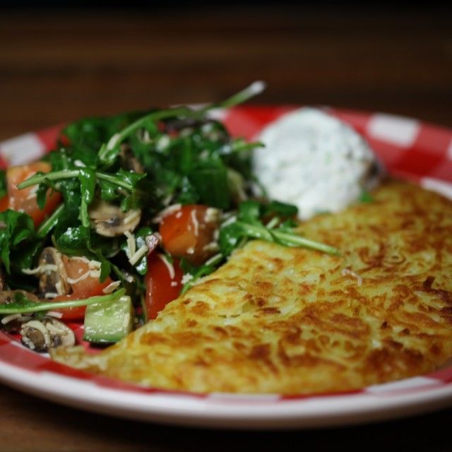 Rösti com Salada