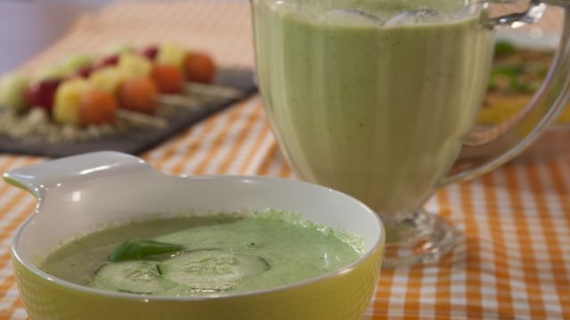 Sopa de Pepino e Manjericão
