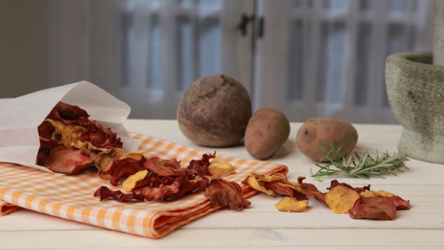 Chips de Beterraba e Batata-doce