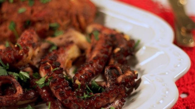 Polvo Assado com Migas - Natal