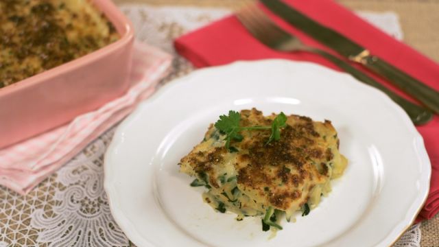 Bacalhau com Natas e Espinafres