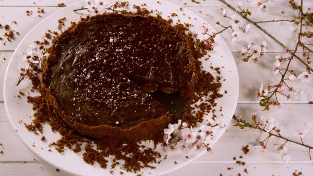 Tarte de Chocolate e Caramelo