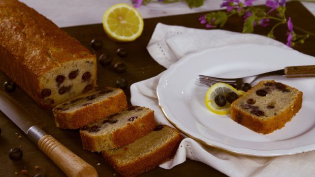 Bolo de Limão e Mirtilos