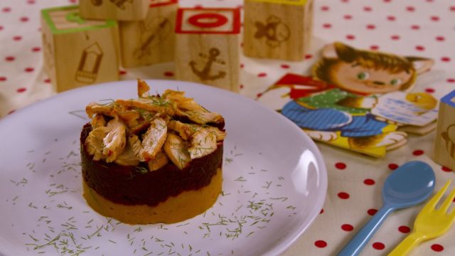 Empadão de Salmão, Batata Doce e Beterraba