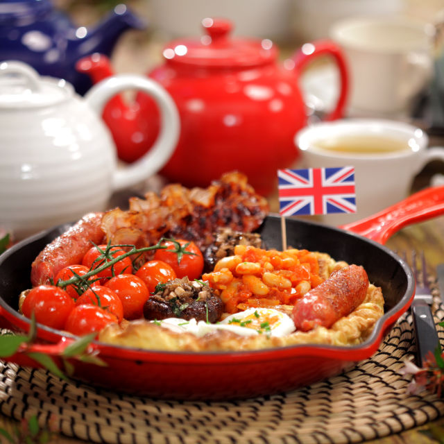 English Breakfast em Yorkshire Pudim