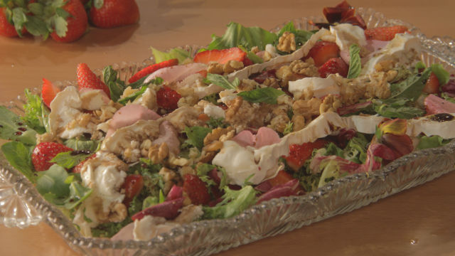 Salada de Morangos e Queijo de cabra