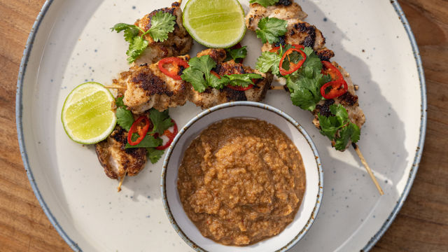 Espetadas de Frango Satay