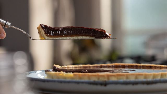 Tarte de Chocolate e Caramelo Salgado