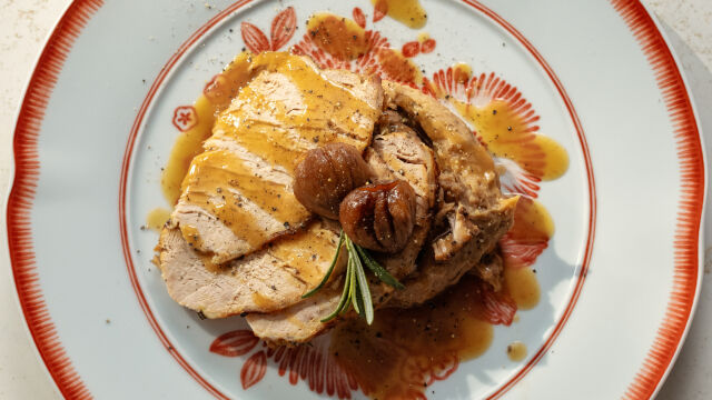 Lombo de Porco com Castanhas