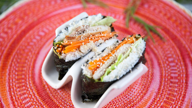 Sandes de Sushi de Frango Teriyaki