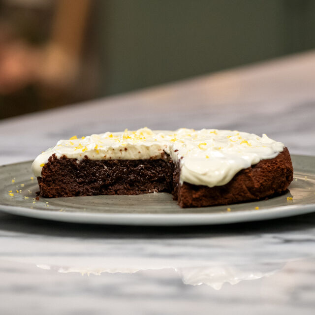 Bolo Mousse de Chocolate com Creme de Limão