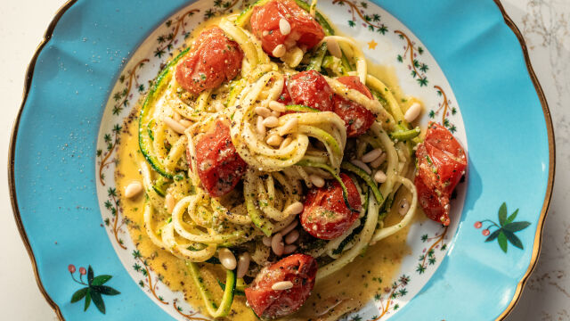 Salada de Curgete e Tomate Cherry
