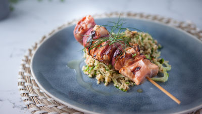 Ražnjići od lososa i pančete