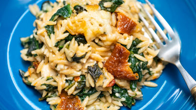 Orzo testenina sa spanaćem i sirom