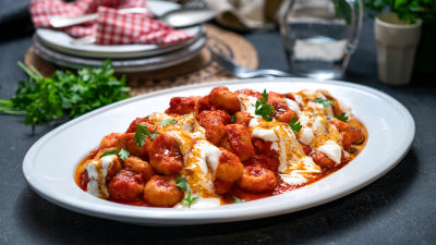 Knedle od bulgura u paradajz sosu