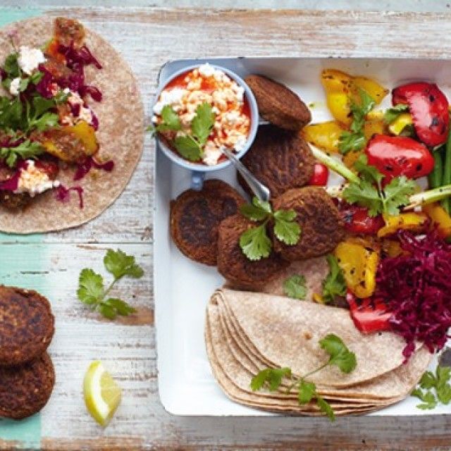 Falafel s pečenim povrćem