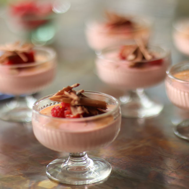 Jednostavan puding od malina