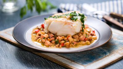 File trske s fižolom in dimljeno slanino