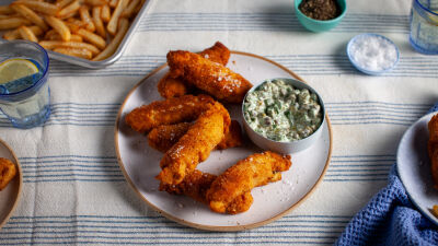 Škampi in tatarska omaka