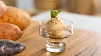 Сладолед "Афогато" със сладки картофи