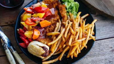 Сладко-кисел пилешки шницел