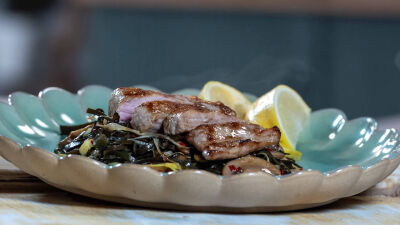 Esparguete do Mar com Secretos de Porco Preto