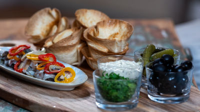 Conserva de Cavala em Cestos de Tortilha