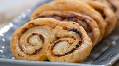Palmiers Salgados de Tomate Seco e Orégãos