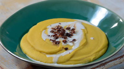 Creme de Lentilhas Vermelhas, Especiarias e Caju