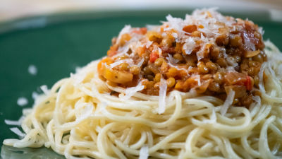 Bolonhesa de Lentilhas