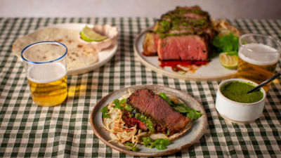 Стек от контрафиле със сос Чимичури