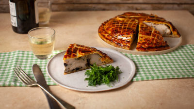 Тарт с пиле и гъби