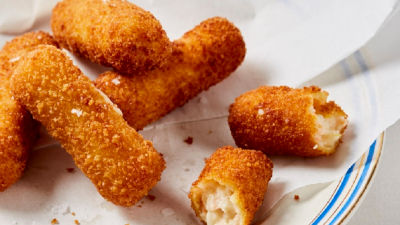 Пържени крокети с пушена пъстърва