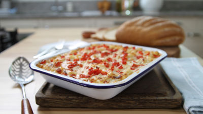 Паста с пилешко месо на фурна