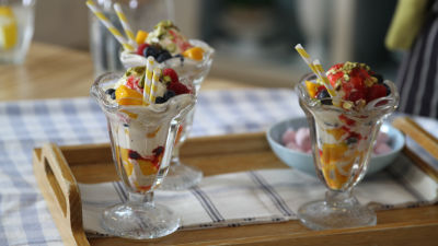 Мелба с домашен сладолед