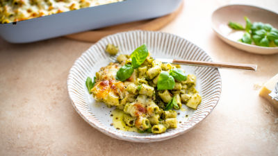 Макарони с грах и сирене