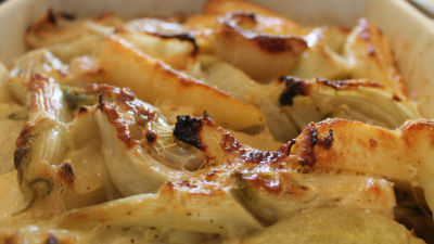 Огретен с фенел и картофи