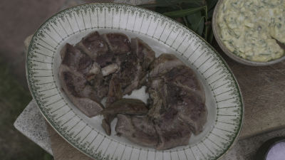 Телешки език със сос "Грибиш"