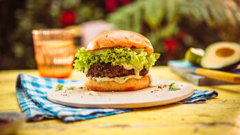 Black bean burger with chipotle mayo