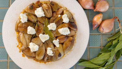 Тарт Татен с лук шалот