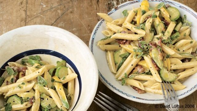 Тиквички ала карбонара