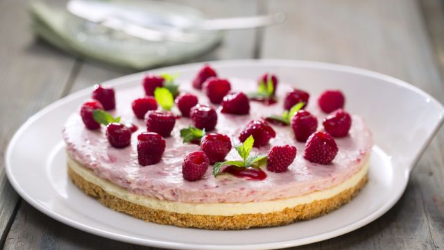 Малинов чийзкейк без печене