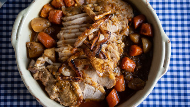 Печено свинско по френски